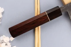 Couteau ko-bunka 13,5cm japonais artisanal Yuzo Black Nashiji