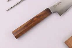 Couteau ko santoku 15cm japonais artisanal Wusaki Hikari SLD manche bubinga