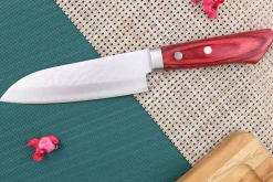 Couteau ko santoku japonais artisanal Masutani 13cm martelé