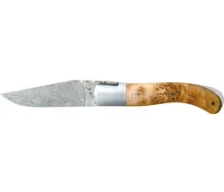 Couteau Laguiole GILLES, lame damas inox, manche 13cm genévrier