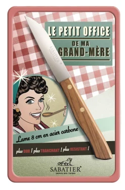 Couteau Le petit office de ma Grand Mère par Sabatier lame carbone 8cm