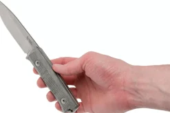 Couteau LionSteel B40.CVG lame 10,3cm manche en micarta vert gaine + étui en cuir