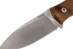 Couteau LionSteel M4.WN lame 9,5cm manche en bois de noyer + étui en cuir