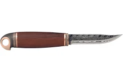 Couteau Marttiini Bronze Bird 557012 lame damassée 10cm manche bouleau + étui/coffret cadeau