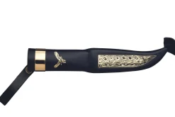 Couteau Marttiini Bronze Bird 557012 lame damassée 10cm manche bouleau + étui/coffret cadeau