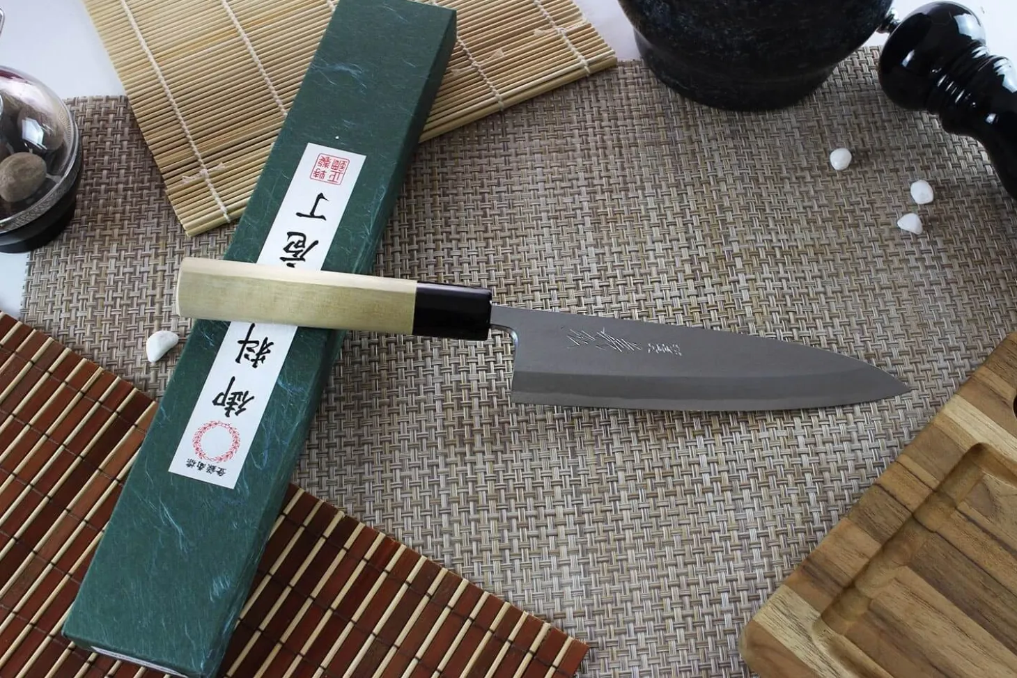 Couteau mioroshi japonais artisanal Yoshihiro Jyosaku White 2 steel 18cm