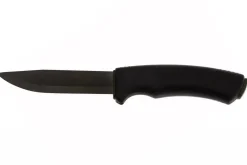 Couteau Mora Bushcraft 10791 lame noire carbone 10,9cm manche caoutchouc noir + étui