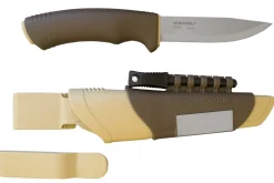 Couteau Mora Bushcraft Survival 13033 lame inox 10,9cm manche caoutchouc marron avec allume-feu + étui