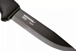 Couteau Mora Bushcraft Survival 11742 lame noire carbone 10,9cm manche caoutchouc noir avec allume feu + étui