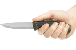 Couteau Mora Companion MG 11827 lame inox 10,4cm manche caoutchouc noir/kaki + étui