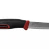 Couteau Mora Companion Spark 13571 lame inox 10,4cm manche caoutchouc bordeaux avec pierre à feu + étui