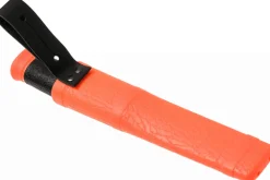 Couteau Mora 2000 12057 lame inox 10,9cm manche caoutchouc noir/orange + étui