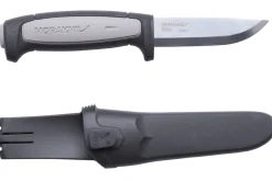 Couteau Mora Pro Robust 12249 lame carbone 9,1cm manche caoutchouc gris + étui