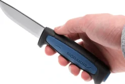 Couteau Mora Pro S 12242 lame inox 9,1cm manche caoutchouc bleu + étui