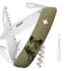 Couteau multifonction SWIZA D05 olive sanglier 12 fonctions 95mm