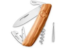 Couteau multifonction SWIZA D03 bois olivier 11 fonctions 95mm