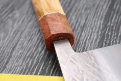 Couteau nakiri 16,5cm japonais artisanal Yuzo SLD olivier et cognassier