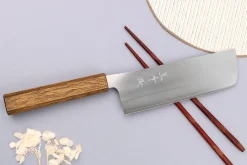 Couteau nakiri 16,5cm japonais artisanal Yu Kurosaki Gekko San Maï