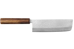 Couteau nakiri 16,5cm japonais artisanal Masutani martelé manche en chêne