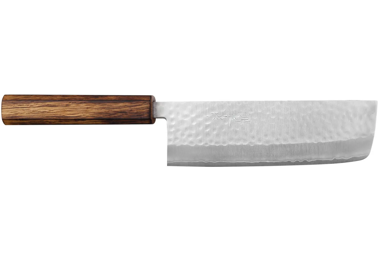 Couteau nakiri 16,5cm japonais artisanal Masutani martelé manche en chêne