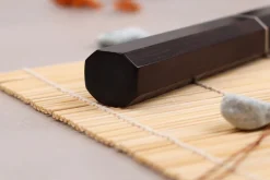 Couteau nakiri 16,5cm japonais artisanal Naoki Mazaki WS2 Black Nashiji