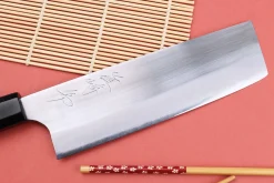 Couteau nakiri 16,5cm japonais artisanal Naoki Mazaki WS2 poli