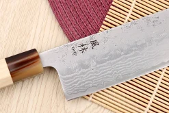 Couteau nakiri 16,5cm japonais artisanal Yuzo Haruto Damas