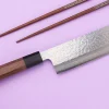 Couteau nakiri 16,5cm japonais artisanal Makoto Kurosaki VG7 Damas martelé