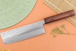 Couteau nakiri 16,5cm japonais artisanal Yuzo Enju Damas 440C