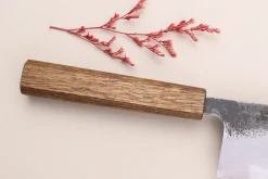 Couteau nakiri 16,5cm japonais artisanal Hado Sumi B1D manche en chêne