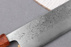 Couteau nakiri 16,5cm japonais artisanal Toshihiro Wakui Aogami 2 damas laminé
