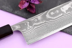 Couteau nakiri 16,5cm japonais artisanal Yuzo Kanko Damas SG2