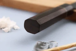 Couteau nakiri 16,5cm japonais artisanal Yuzo Black Nashiji