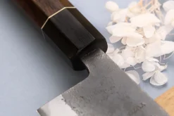 Couteau nakiri 16,5cm japonais artisanal Yuzo Black Nashiji