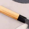 Couteau nakiri 16,5cm japonais artisanal Hinoura Mutsumi Ajikataya Black Nashiji