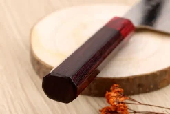 Couteau nakiri 16,5cm japonais artisanal Takeshi Saji VG10 Rainbow