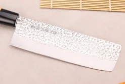 Couteau nakiri 17cm japonais Satake Cutlery Tsuchime en magnolia