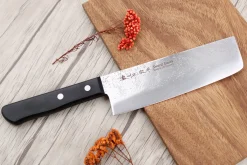 Couteau nakiri 16cm japonais Satake Cutlery Nashiji