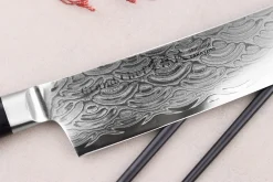 Couteau nakiri 16cm japonais Sakai Takayuki Grand Chef Seigaiha Damas 45 couches