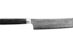 Couteau nakiri 16cm japonais Sakai Takayuki Grand Chef Seigaiha Damas 45 couches