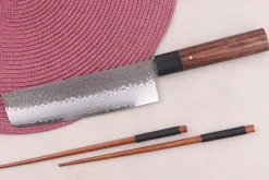 Couteau nakiri 17cm japonais Shizu Hamono Gen VG10 damas