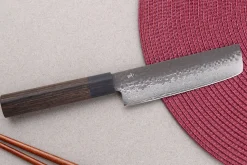 Couteau nakiri 13cm japonais Shizu Hamono Gen VG10 damas