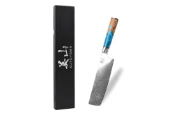 Couteau nakiri 17cm Kutoyama damas Azur