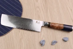 Couteau nakiri 17cm Kutoyama damas nid d'abeille