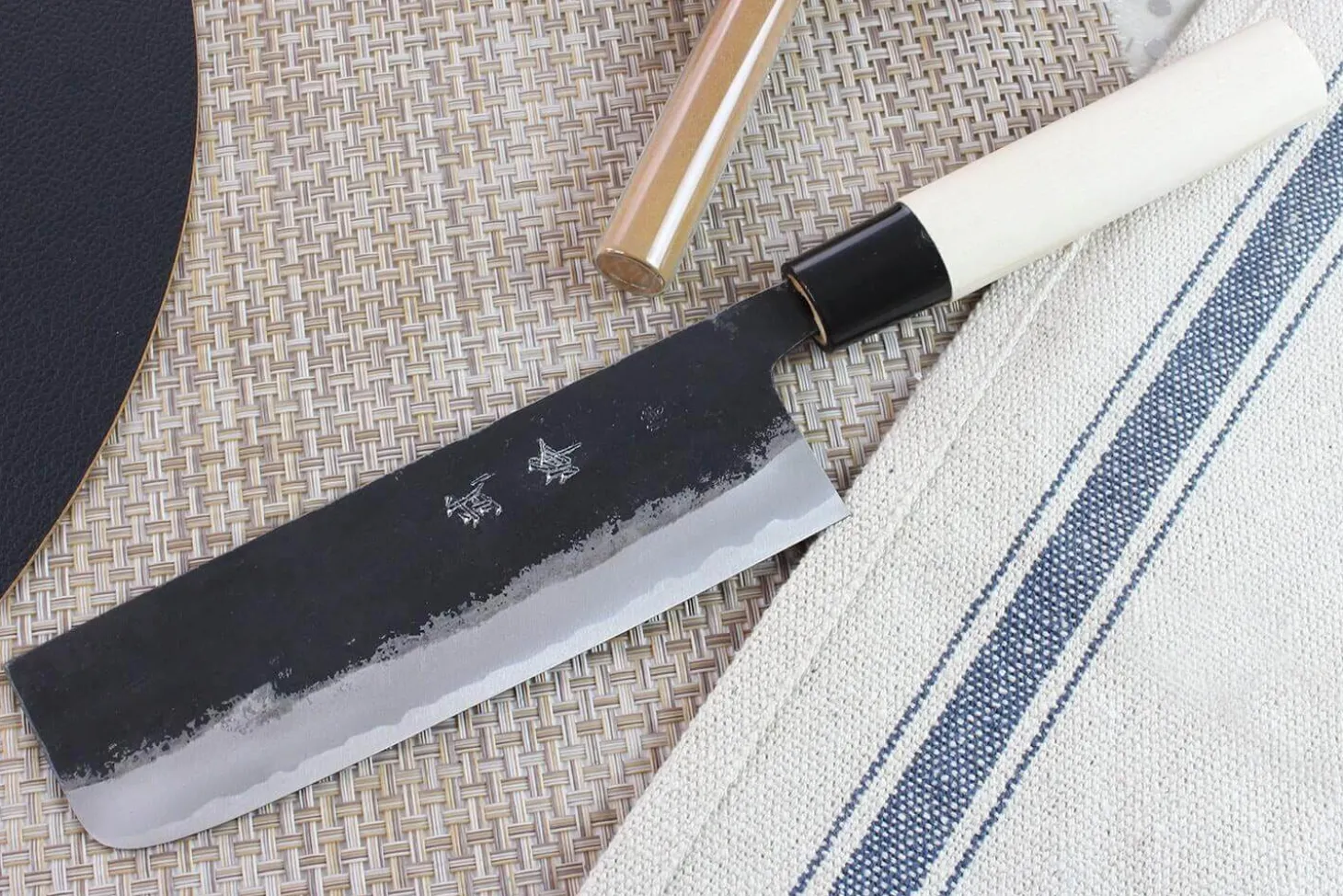 Couteau nakiri japonais artisanal Murata 16.5cm Aogami 1