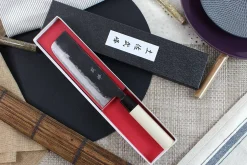 Couteau nakiri japonais artisanal Murata 16.5cm Aogami 1