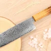 Couteau nakiri japonais artisanal Yoshihiro ZAD lame damassée 16cm