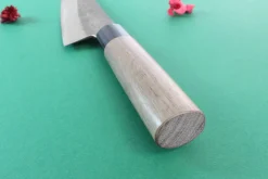 Couteau nakiri japonais artisanal Wusaki Nakata BS2 16.5cm manche en noyer