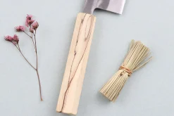Couteau nakiri japonais artisanal Wusaki Nakata Erable BS2 16,5cm manche érable