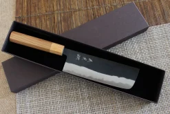 Couteau nakiri japonais artisanal Yoshimi Kato AS Brut 16,5cm